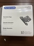 Amerock Oil-rubbed Bronze Decorative Hinge Box Of 10 (5 Pair) TEN3428-ORB 3/8. Fixed Price $18.00.