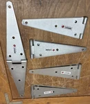 5 National Hardware 10 Strap Hinge N127-878 Zinc Plated Steel Extra Heavy Duty. Fixed Price $45.00.