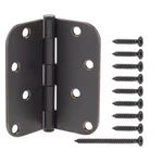 10 Pcs Everbilt 4" X 5/8" Radius Oil-rubbed Bronze Squeak-free Door Hinge. Fixed Price $44.97.