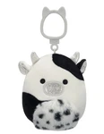 New Squishmallows Select Series 3.5 Inch Clip Ulga Black & White Spotted Cow. Fixed Price $24.99.