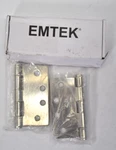 Emtek Steel Hinges Pack Square Corners 4" X Polished Nickel Finish 9201414. Fixed Price $6.59.