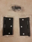 Emtek 91013US19 1/2" X Plain Bearing Square Corner Hinge Black - Pair. Fixed Price $15.00.