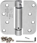 Dynasty Hardware 4 Inch Spring Loaded Door Hinge Self Closing With 5/8" Radius. Fixed Price $18.00.