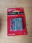 Everbilt 1-1/2" Zinc Narrow Utility Hinges (5 Packs Of 2) 240 982 Lot. Fixed Price $15.00.