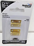 1" X 3/4" Antique Brass Hinges National Hardware N211-185 V1800. Fixed Price $5.99.