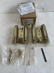 Pair Of Bommer Spring Hinges 3029-5-632 Da Double Acting F-mort Brass Finish 5". Fixed Price $89.00.