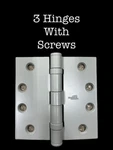 Hinges (3 Pack) National 4" Commercial Ball Bearing Prime Coated White. Fixed Price $32.99.