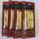 Everbilt 3-1/2 In. With 5/8 Radius Security Door Hinge Bright Brass Finish. Fixed Price $14.99.