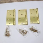 (3-PK) Everbilt Squeak-free Square Radius Door Hinge Satin Brass 4 1006 633 588. Fixed Price $6.59.