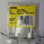 Stanley 4-INCH Utility Hinge Silver Zinc W/ Screws, 81-9053 SP804 (101MM). Fixed Price $6.99.