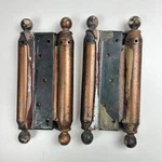 2 Piece Lot Antique 1895 Bommer Heavy Duty Double Action Spring Hinges. Fixed Price $86.25.