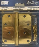 4-INCH National Hardware Polished Brass Hinge W/removable Pin New V513R58. Fixed Price $17.99.