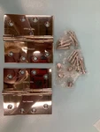 Pair Von Morris Solid Brass Extruded Hinges 4" 11-4040-618. Fixed Price $50.00.
