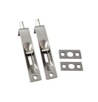 Qcaa Solid Brass Door Flush Bolt, 4", With Square End, Brushed Nickel, 2 Pack.... Fixed Price $36.08.