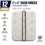 Door Hinges Oil Rubbed Bronze 12 Pack 4 Inch Interior Exterior Residential 5/8". Fixed Price $29.90.