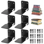 6 Pcs Invisible Floating Bookshelf Modern Metal Hidden Wall Mount Black. Fixed Price $36.81.