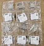 6 Pair Amerock BPR3417G10 3/8" Inset Free Swing Face Mount Hinges Satin Nickel. Fixed Price $14.95.