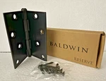 Baldwin Reserve Door Hinge - 4" Venetian Bronze Square. Fixed Price $19.95.