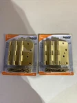 2-3PKS National Hardware N830-417 Security Stud 4" 1/4 Radius Hinge Satin Brass. Fixed Price $29.99.