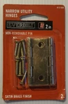 Everbilt Hinges Narrow Utility Satin Brass Zinc 2" 613568 (2 Pack) X8. Fixed Price $20.00.