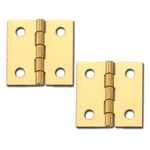Stanley Solid Brass Miniature Broad Hinge 1" Long X Open (2 Pair). Fixed Price $10.99.
