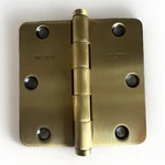 Baldwin Hardwareestate Brass 1/4" Radius Corner Hinge - 3.5" Satin & Brown. Fixed Price $20.00.
