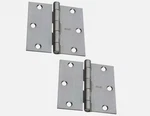 3-1/2 Square Corner Door Hinges (2-PACK) Satin Chrome, Steel Stanley S821-181. Fixed Price $12.73.