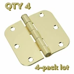 Nos 4-PACK Lot National Hardware N830-208 3" Door Hinge 5/8" Corner Bright Brass. Fixed Price $15.56.