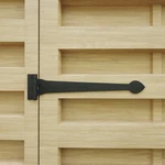 Black Door Gate Strap Hinges 15" Wrought Iron Classic Heart Tip Design. Fixed Price $30.99.