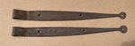 Outstanding Pair 17" Antique Wrought Iron Strap Hinges Offset Shutters Door. Fixed Price $44.99.