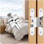Yidelai Hidden Hinges Pair Zinc Alloy Invisible Door 94MM*18MM Silver. Fixed Price $30.53.