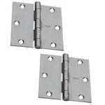 4PC Stanley S821-181 Door Hinges 3-1/2" Square Corner Satin Chrome W/ Screws. Fixed Price $24.00.