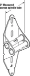 Prime-line GD52107 Galvanized Steel Silver #4 Garage Door Hinge 3 W X In.. Fixed Price $11.57.