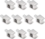 Uxcell Glass Shelf Brackets, 10PCS Zinc Alloy Clamp Pegs Support Cli. Fixed Price $15.95.