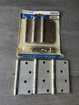 Set Of Gate House Count. 3-1/2" Door Hinges 5/8 Radius Satin Nickel. Fixed Price $10.99.