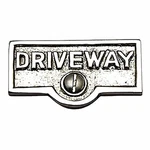 Switch Plate Tags "driveway" Name Signs Labels Chrome Brass Renovators Supply. Fixed Price $14.99.