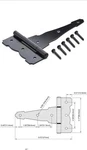 (lot Of 18) 4 In. Everbilt Standard Black Heavy-duty Decorative Tee Hinges. Fixed Price $59.99.