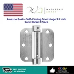 Amazon Basics Self-closing Door Hinge 3.5 Inch Satin Nickel 1 Piece. Fixed Price $12.99.