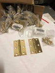 2-1/2" X 1-5/8" Butt Hinge Brass Finish Full Surface Mounting Sq Corner 20/2PK. Fixed Price $42.99.