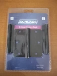 Schlage 3.5 Round 1/4 Radius Hinges Project Pack Matte Black SC3P1012F-622E. Fixed Price $14.74.
