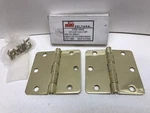 Deltana Steel Hinge Polished Brass S35R43 3.5" X 2.2" 1/4" Pair. Fixed Price $12.08.