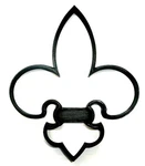 Yngllc Fleur Lis Decorative Symbol Flower Of 3/8" X 4" 5/8", Black. Fixed Price $15.99.