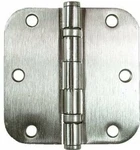 Emtek 94033 3.5"X3.5" Ball Bearing 5/8" Rd Cr Mortise Hinge Pair Satin Nickel. Fixed Price $13.60.