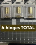 3-PACK (6 Hinges) National Hardware N211-219 Mini Bright Brass 1-1/2" X 7/8". Fixed Price $20.59.