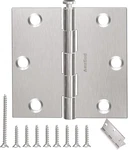 Pack 3.5 Inch Brushed Nickel Door Hinges, Interior Satin With Sq. Fixed Price $13.11.