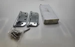( Qty ) Emtek 9203426 Plain Bearing Steel Hinge, 4"X4"X3.3MM 5/8''RDCR, US26. Fixed Price $18.90.
