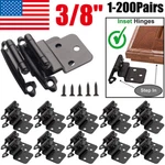 3/8" Inset Kitchen Door Cabinet Hinges Self Closing Offset Face Mount Close. Fixed Price $72.45.