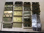 Assorted Lot Metal Door Hinges Brosco, National, Stanley, Therma-tru. Fixed Price $19.99.