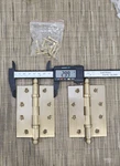 Heavy Door Hinge Matt Brass Ball Bearing 4"X3" With Decorative Head (pack Of 2). Fixed Price $38.00.