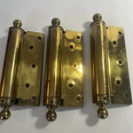 Vintage Milwaukee Stamping Co. 8 Solid Brass Ball Tip Butt Door Hinges Set Of 3. Fixed Price $199.00.